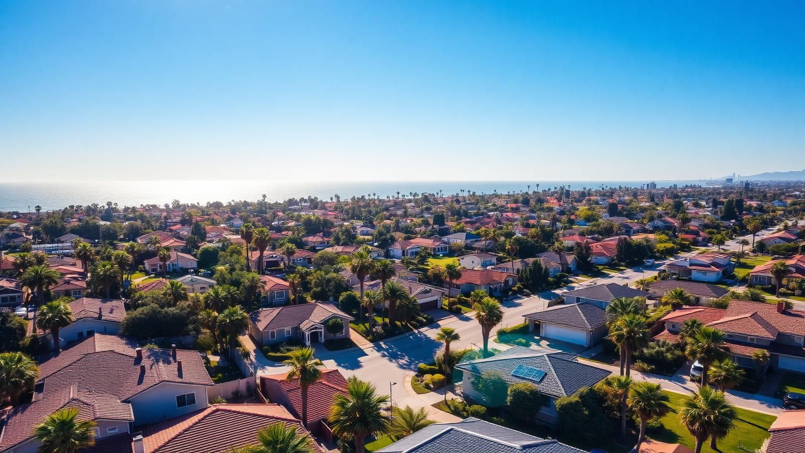 Aerial view of Orange County neighbourhoods
